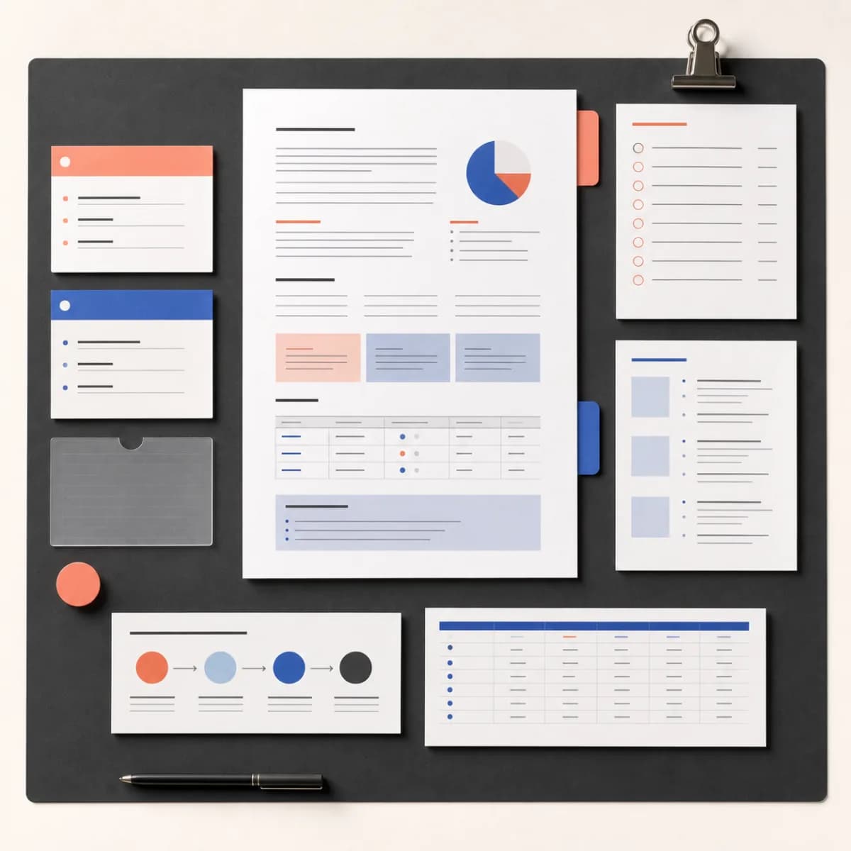 Обложка набора «Бриф без тумана — Creative Brief System» с примерами включённых макетов